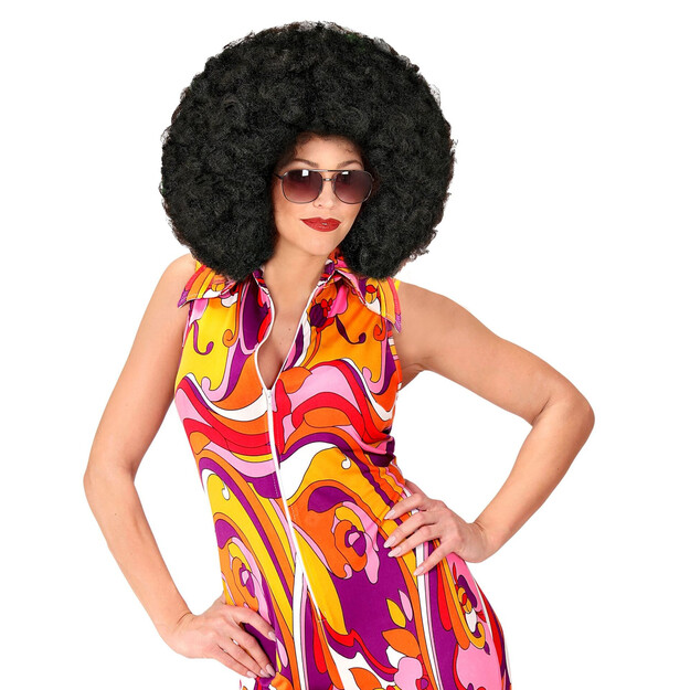 Didelis juodas afro perukas