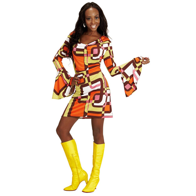 70-ųjų stiliaus suknelė moterims