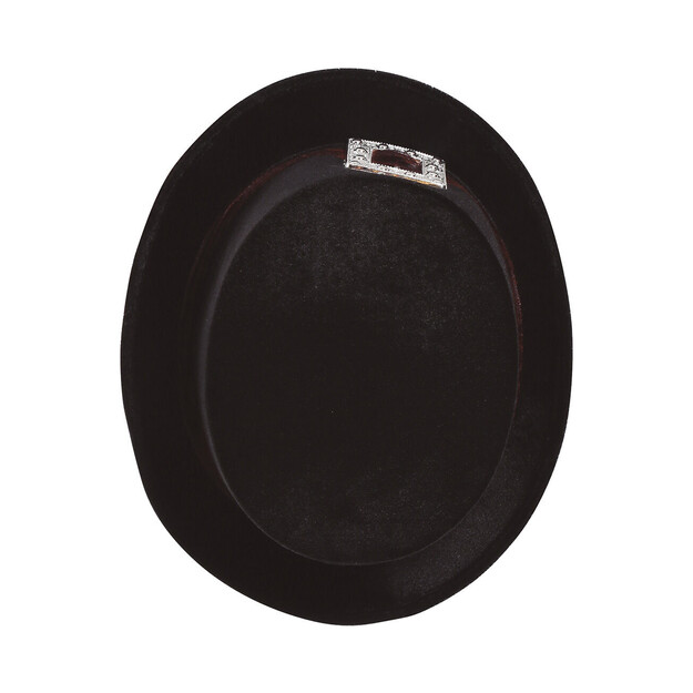 Juoda aksominė skrybėlė