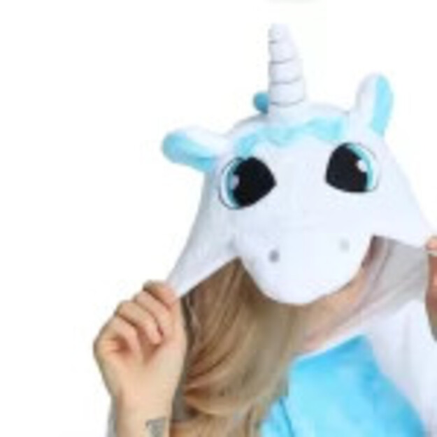 Magiškas vienaragis pliušinis kostiumas suaugusiems: Įsikūnij savo išdaiginę pusę!