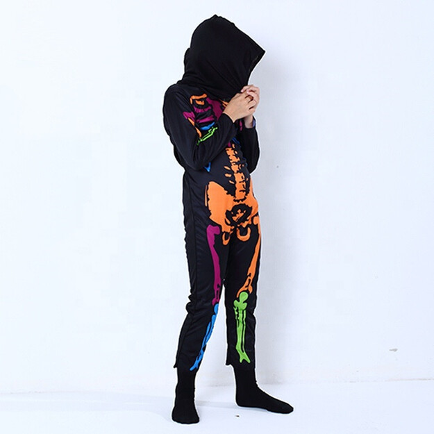 Bērnu spīdošais skeleta kostīms