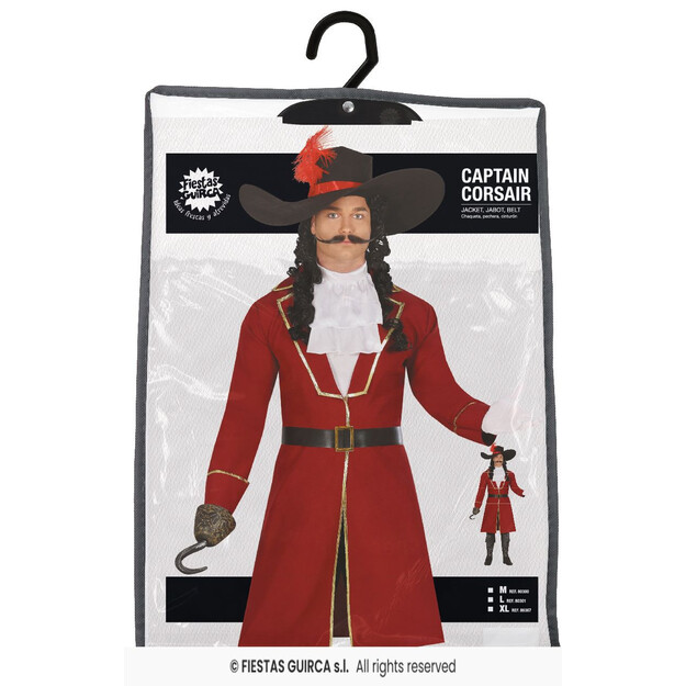 Plėšikų laivo kapitono kostiumas suaugusiems