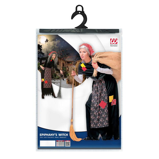 Italialainen Befana-noita-asu naisille