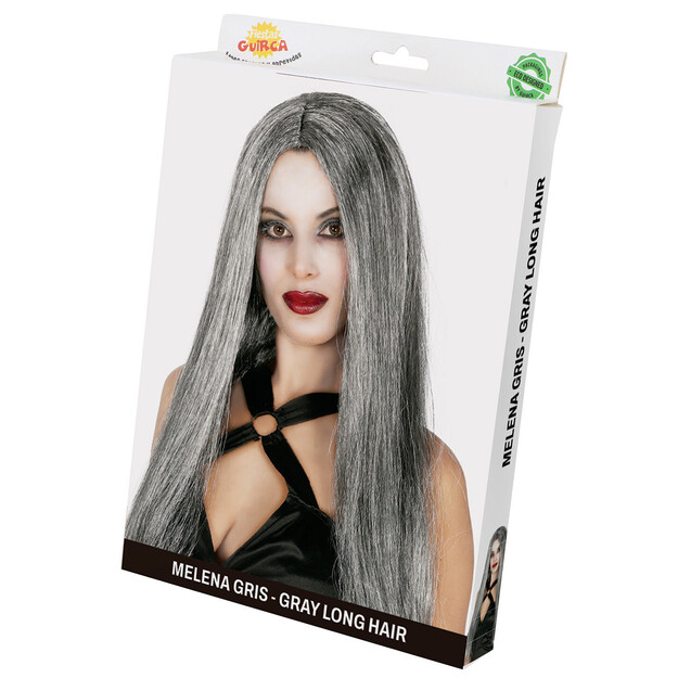 Taisnu pelēku matu parūka