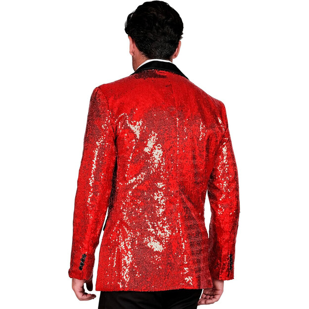 Sukurkite įspūdį su mūsų žavingu vyrišku raudonu palaidinuku su blizgučiais!