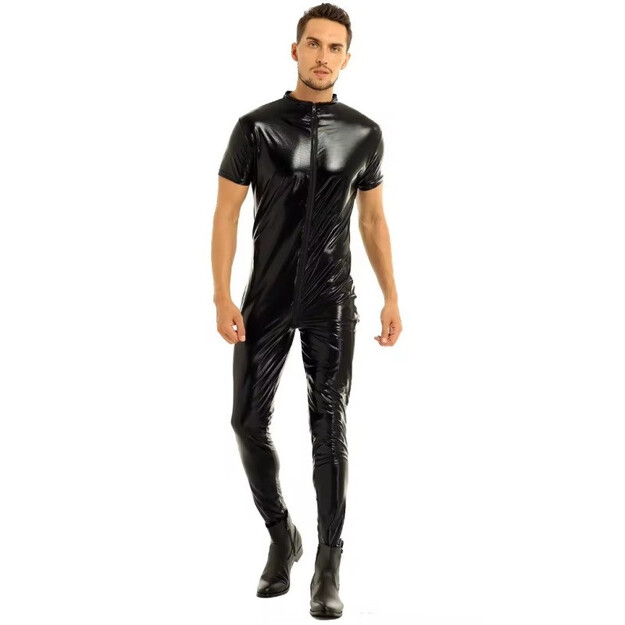 Ilgo juodo kombinezono vyrams