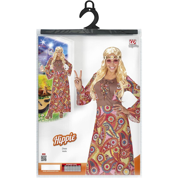 Krāsains Hipiju Šiks: Izbaudi 70. gadu Vibe ar Šo Krāsaino Kleitu!