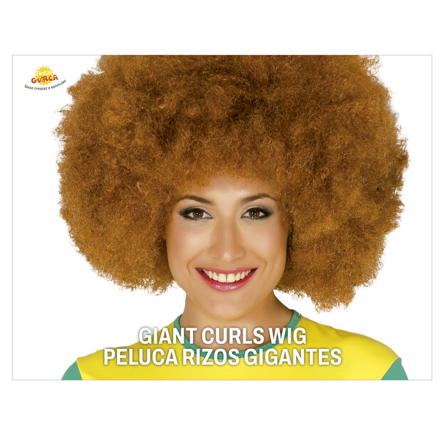 Rudos spalvos afro perukas
