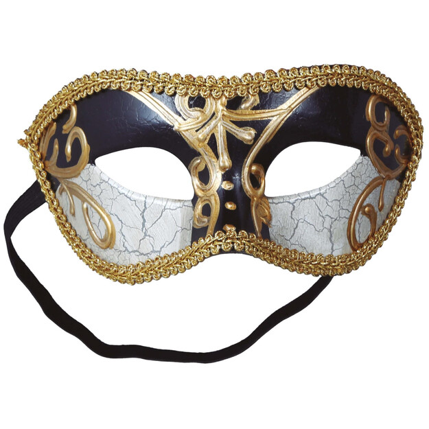 Juodai balta venecijietiška kaukė