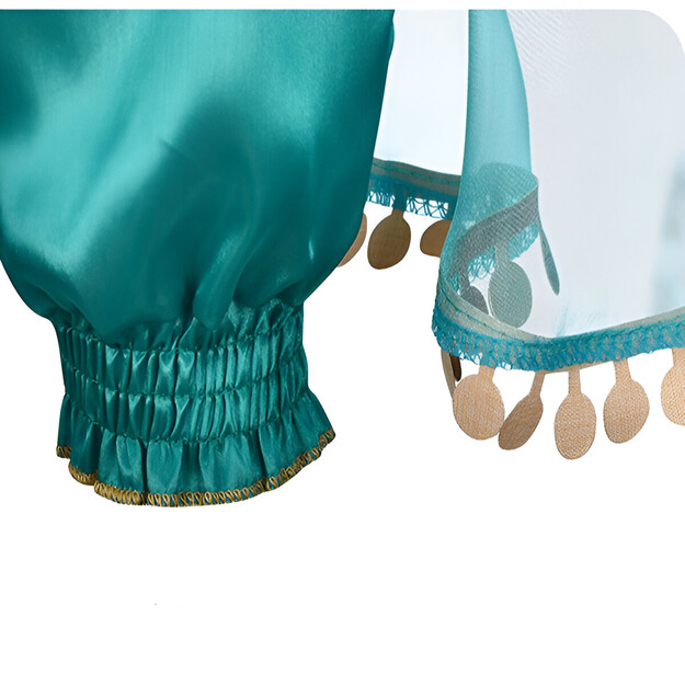 Burvīgs zilganzaļš princeses kostīms meitenēm: Mirdz kā karaliskums!