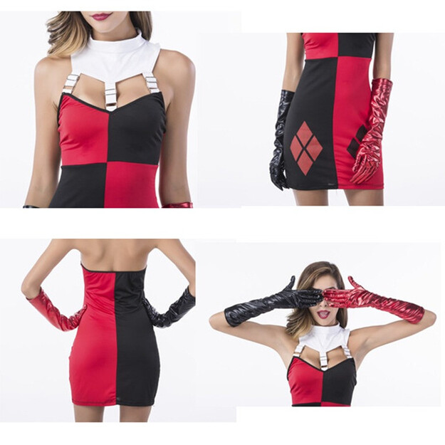 Sieviešu Harley Quinn kostīms