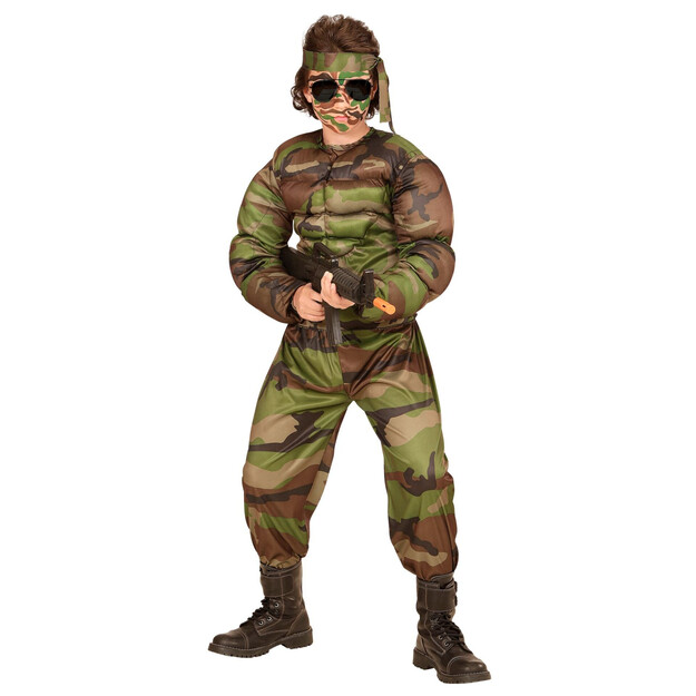 Erittäin lihaksikkaan soturin puku lapsille