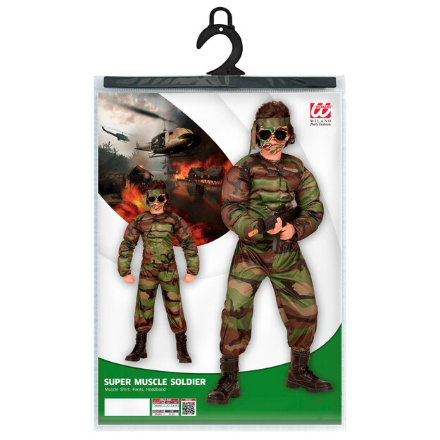 Erittäin lihaksikkaan soturin puku lapsille