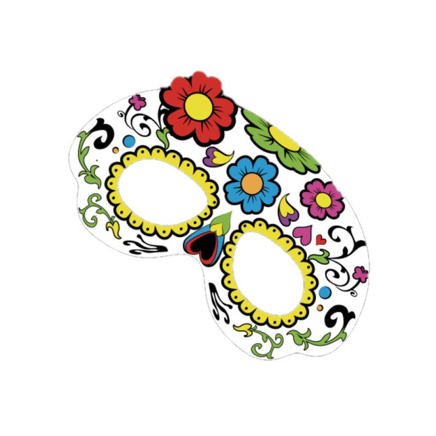 Spīdīga maska ar ziediem