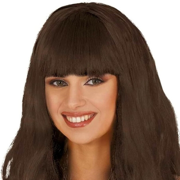 Brūna matu peruka