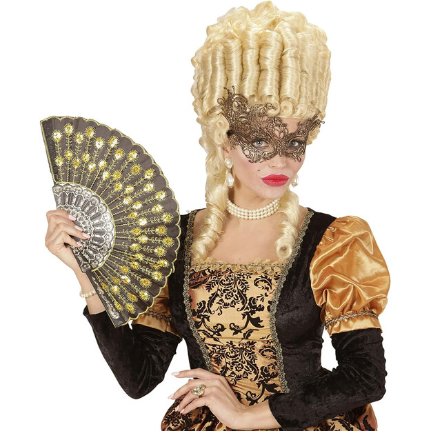 Išskirtinė senovinė aukso baroko nėrinių akies kaukė: amžinas elegancijos simbolis