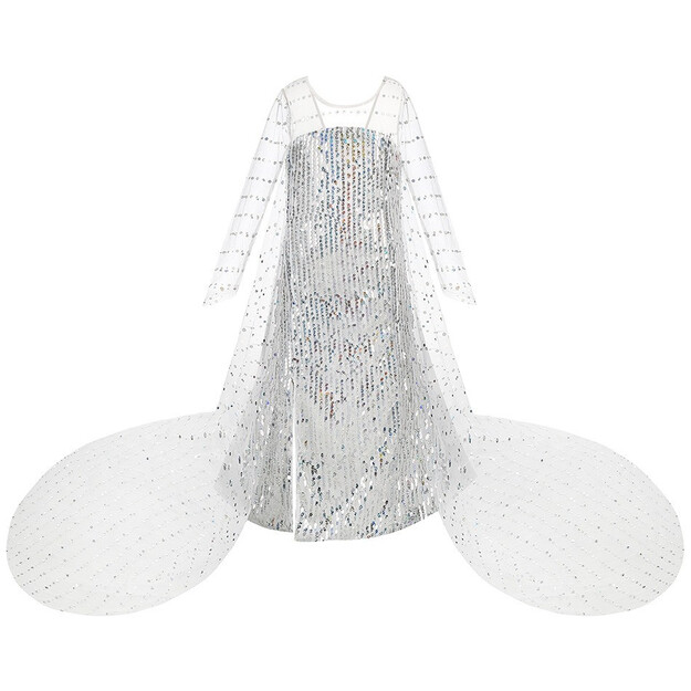 Burvīga baltā princeses kleita mazām meitenēm