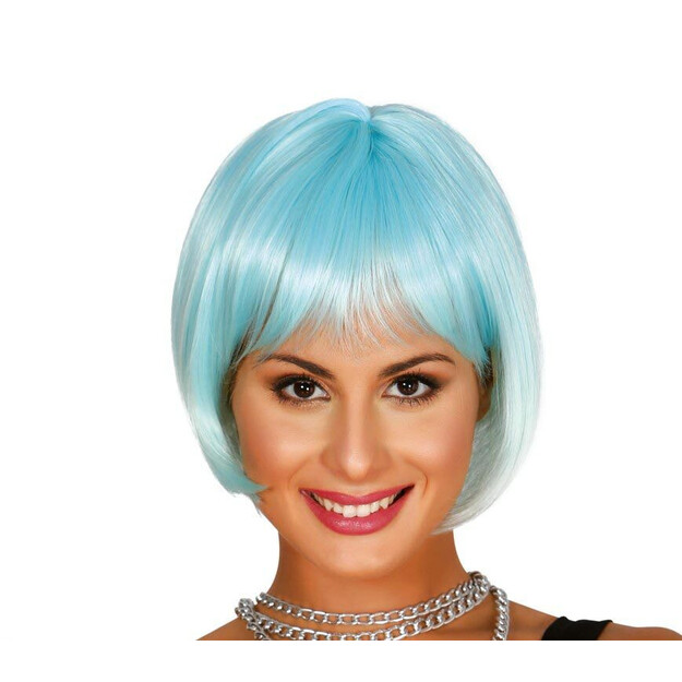 Trumpas turkio spalvos perukas