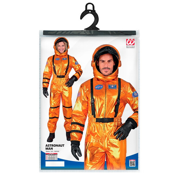 Oranžinis astronauto kostiumas vyrams