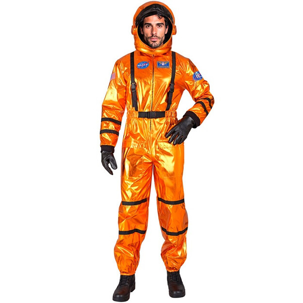 Oranžinis astronauto kostiumas vyrams