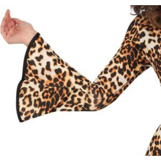 Leopard Print 70s Suknelė Moterims Disko Šokėja