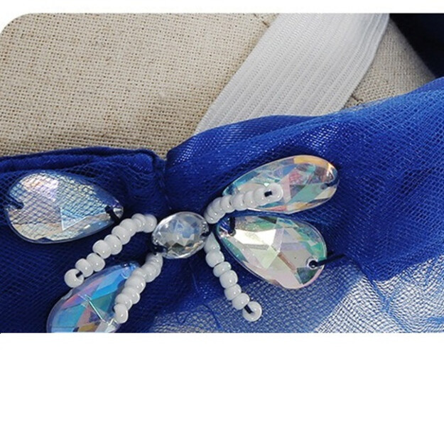 Lumoava kuninkaallisen sininen prinsessamekko tytöille