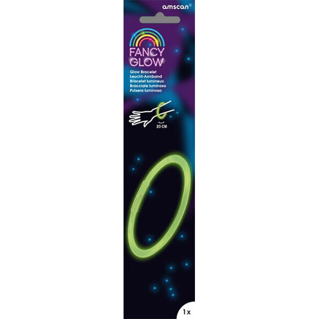 Spīdīga plastmasas aproce 20 cm, 1 gab.