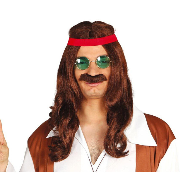 Hipių perukas su ūsais