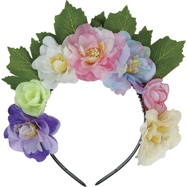 Monivärinen kukkanauha hiuksille