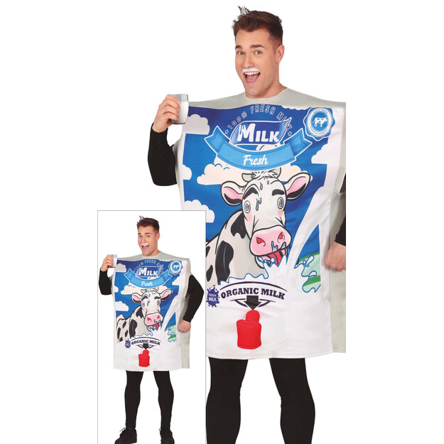 Pieaugušo piena pakas kostīms