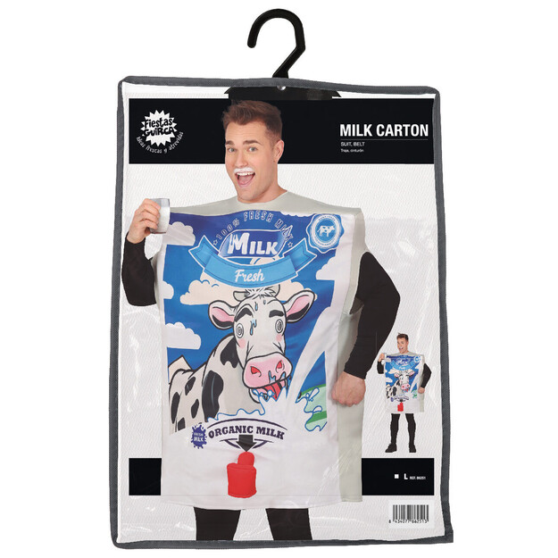 Pieaugušo piena pakas kostīms