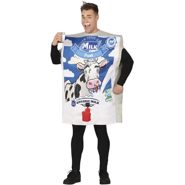 Pieaugušo piena pakas kostīms