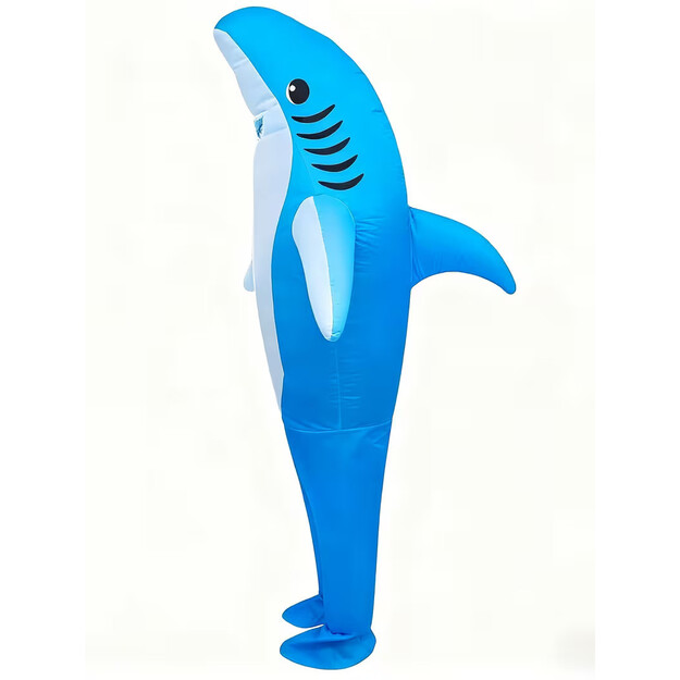 Inflatable shark costume for adults