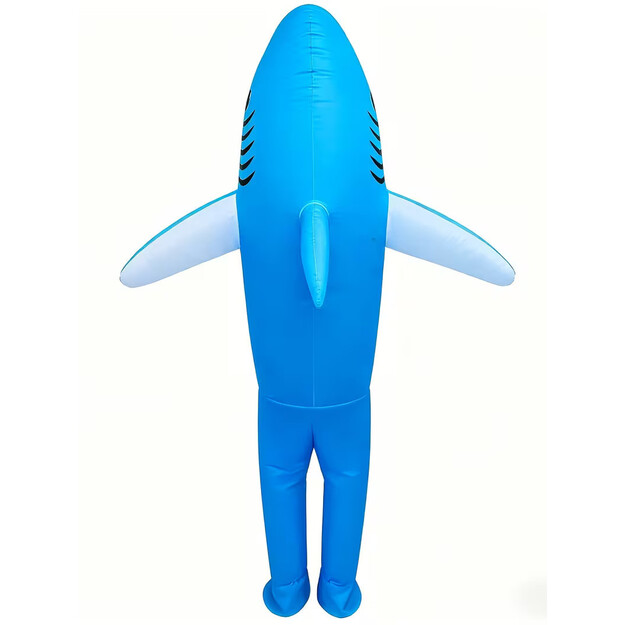 Inflatable shark costume for adults