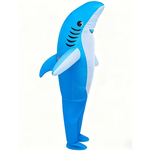Inflatable shark costume for adults