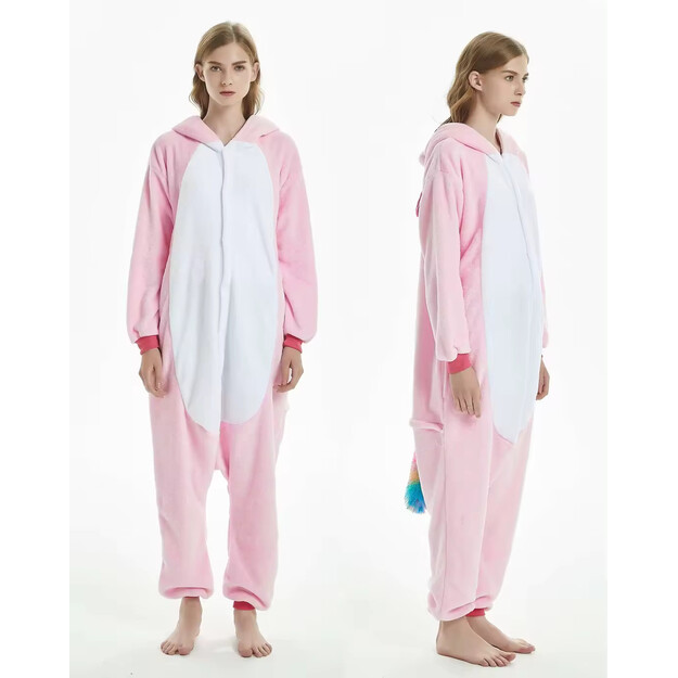 Magiški Rožiniai Vienaragiai Pūkuoti Kostiumai Vaikams ir Suaugusiems!