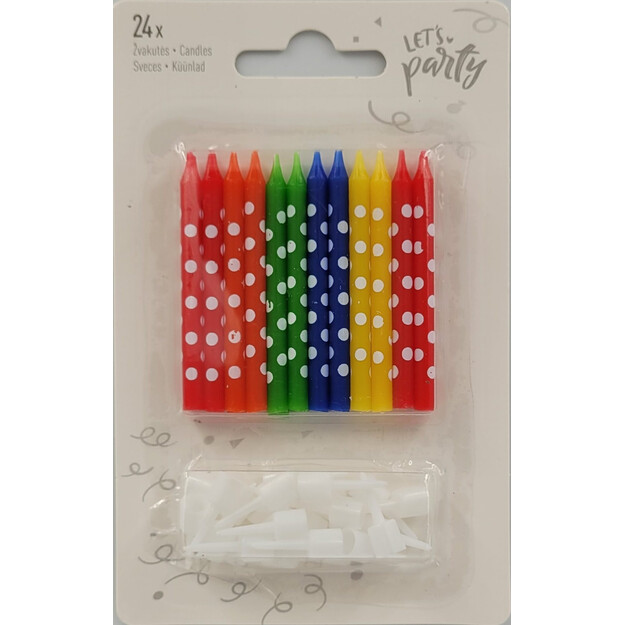 Syntymäpäiväkynttilät pilkuilla