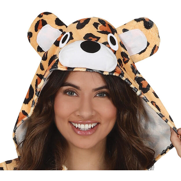 Moteriškas trumpas leopardinis kostiumas