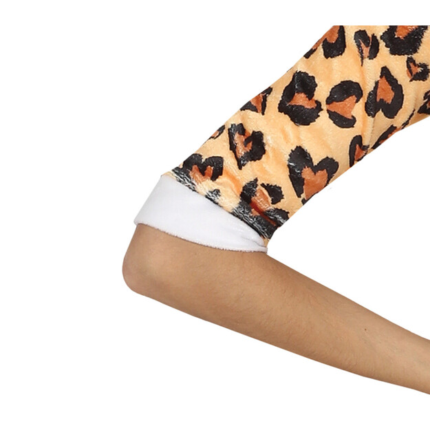 Moteriškas trumpas leopardinis kostiumas