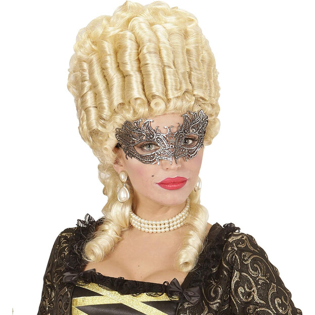 Išskirtinė senovinė sidabrinė nėrinių akių kaukė: amžinas elegancijos simbolis