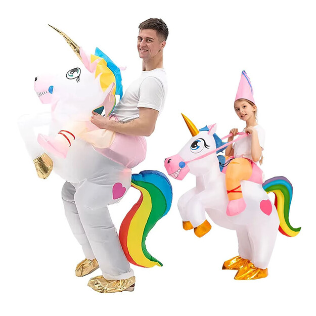 Lasten puhallettava yksisarvisasu