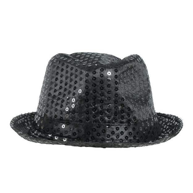 Juoda blizganti gangsterių skrybėlė
