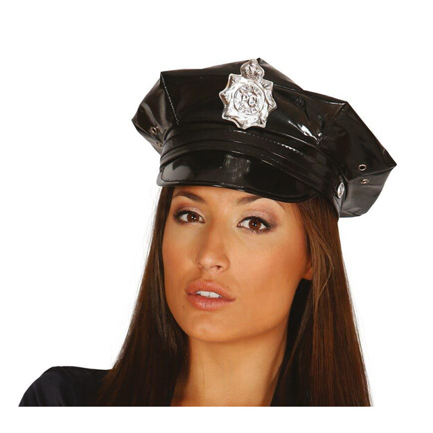 Policijos kepurė su ženkleliu