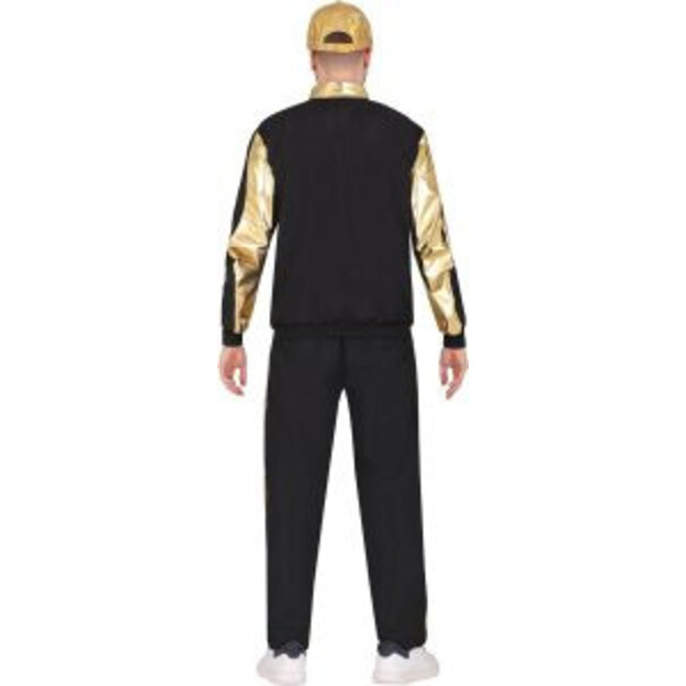 Metalinis Aukso Treniruotės Kostiumas Vyrams 80-ųjų Stiliaus