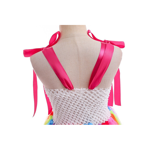 Lumoava Sateenkaaren Värien Kuningatar Mekkomalli Tytöille