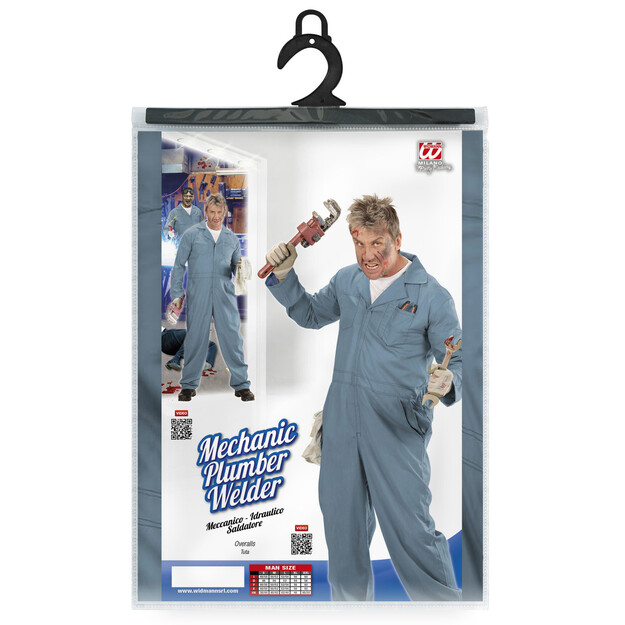 Mehaaniku-sanitaartehniku kostüüm täiskasvanutele