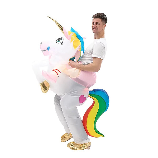 Pripučiamas vienaragio kostiumas suaugusiems