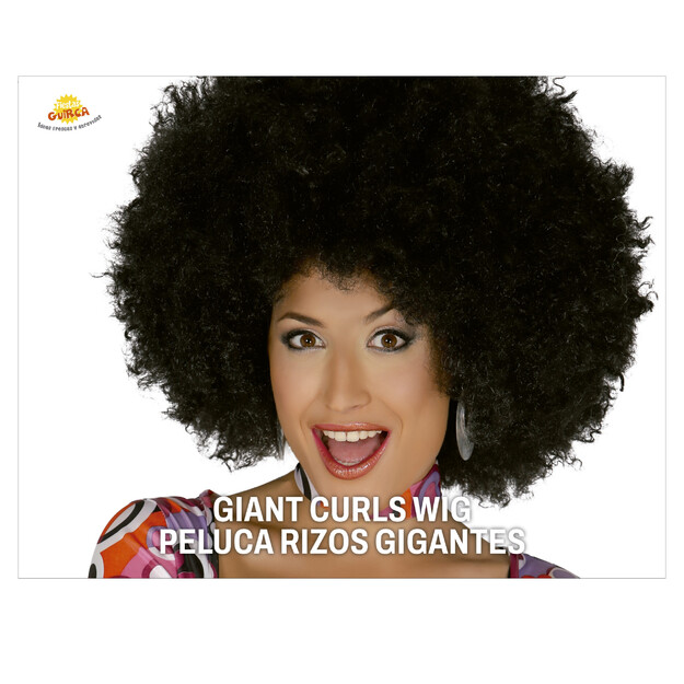 Musta afro stiilis parukas naistele