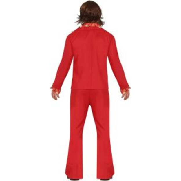 Raudonas Disko Žvaigždės Vyriškas Kostiumas