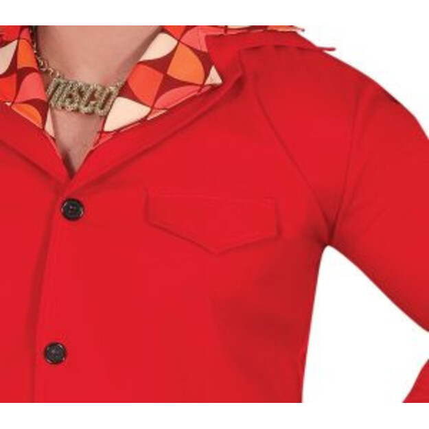 Raudonas Disko Žvaigždės Vyriškas Kostiumas